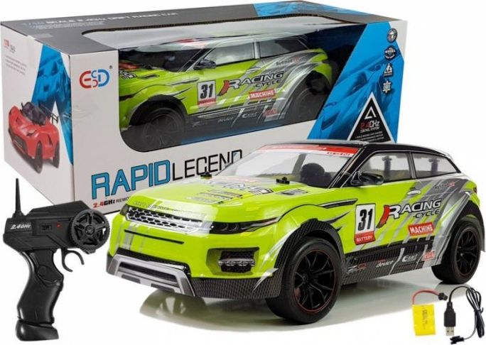 Lean Sport Zdalnie sterowane Autko Rajdowe 1:10 Zielone R/C (51130