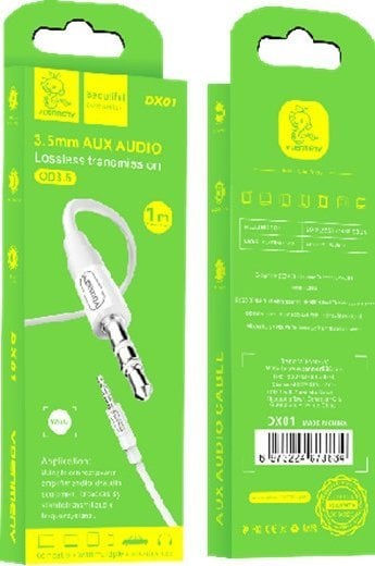 Kabel Vega KABEL STEREO DENMEN JACK DO JACK 3,5 CALA BIAŁY 1M DX01>