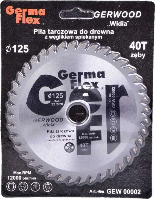 Germa Flex Piła tarczowa do drewna - 40 zębów Gerwood 125x22,