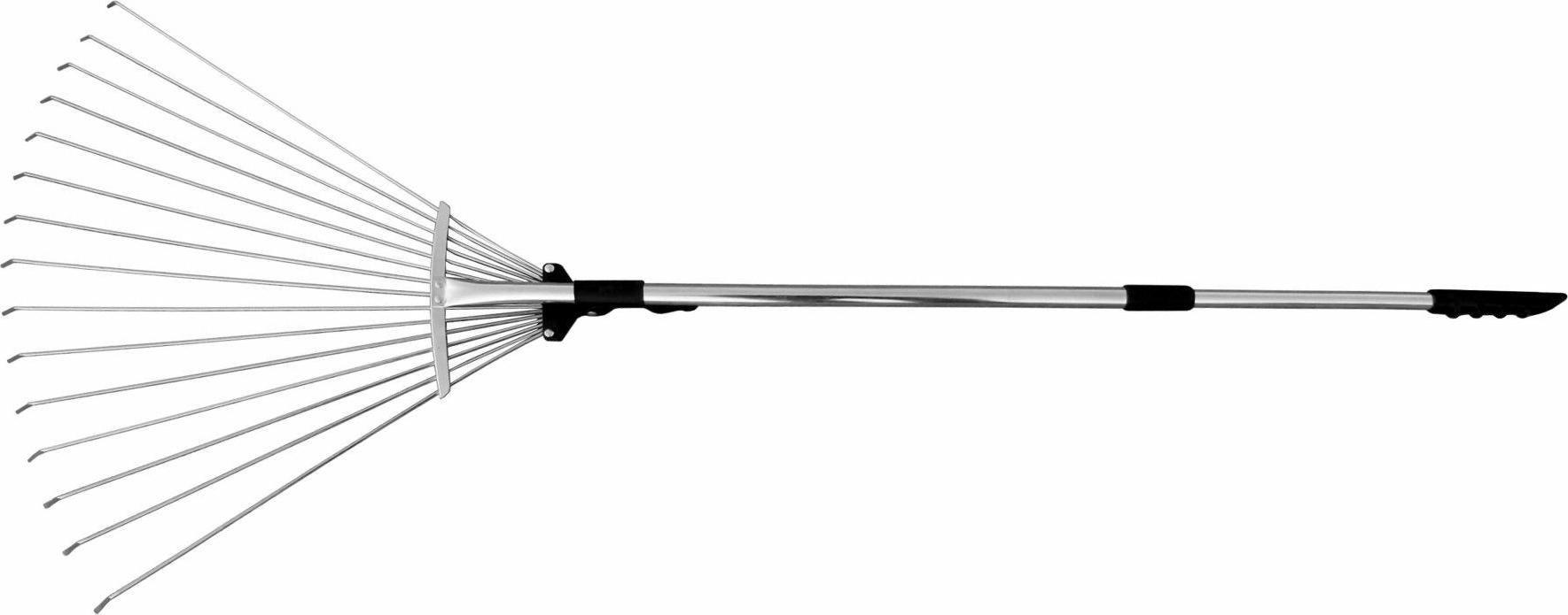 AWTools Grabie wachlarzowe druciane regulowane 15-zębne 55x163cm teleskopowe AW00093