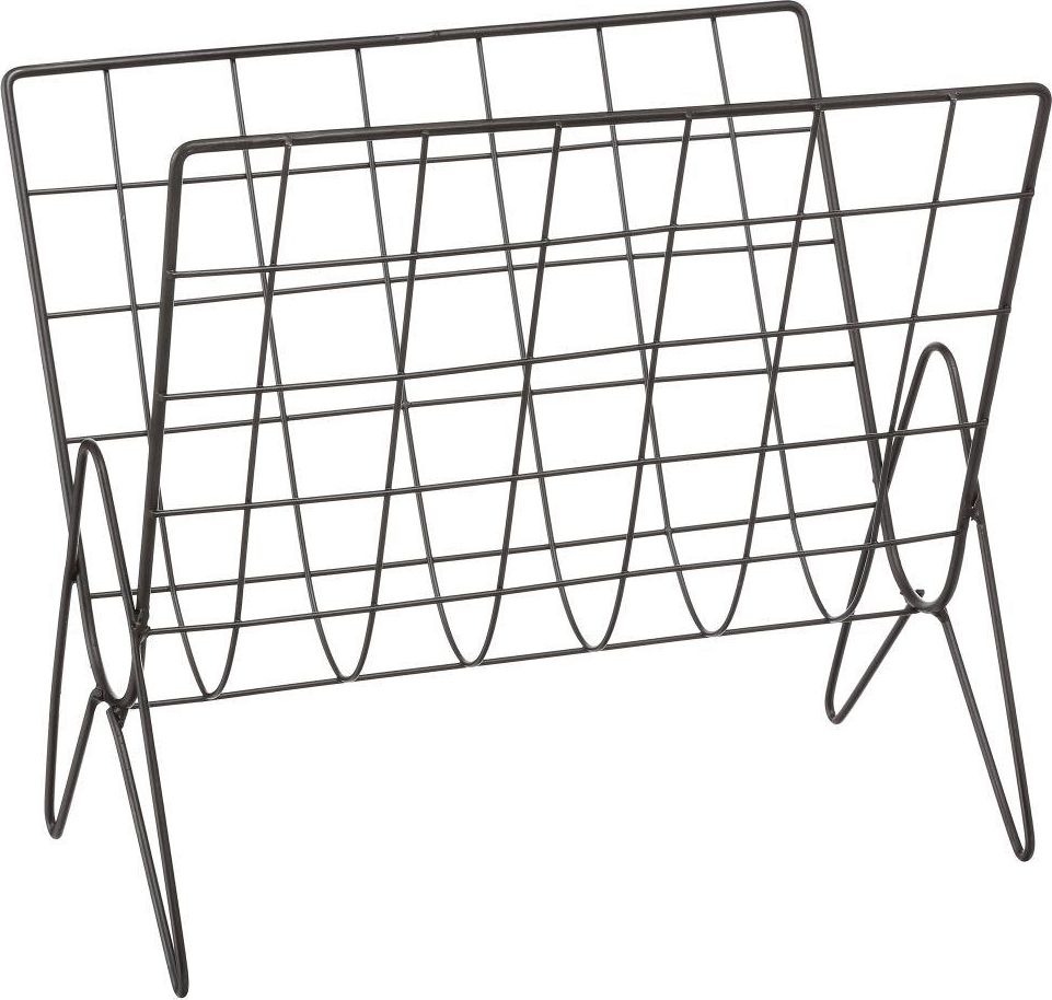 Atmosphera Czarny nowoczesny druciany gazetnik