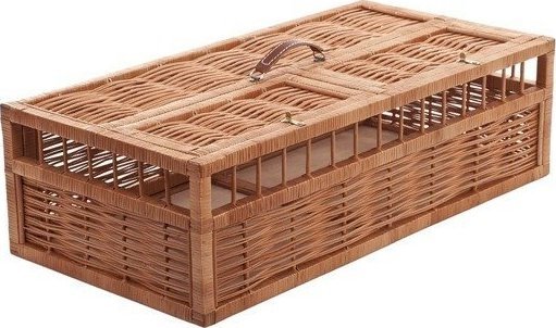 WickerPL Dove Wiklinowa klatka na gołębie Duży Kosz Gołębnik 80x40 H23 cm