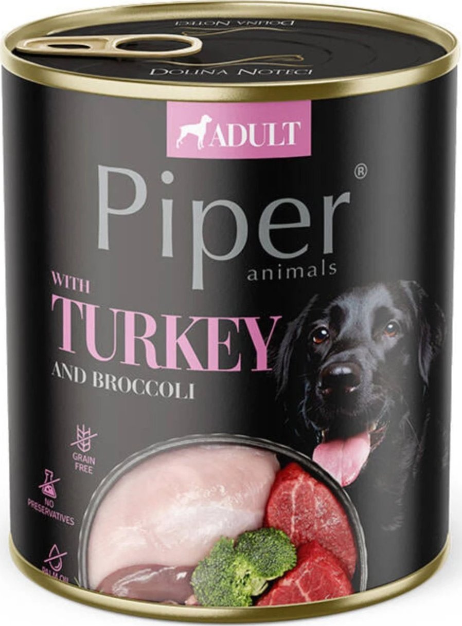 Piper Karma mokra dla psa PIPER z indykiem i brokułem 800g