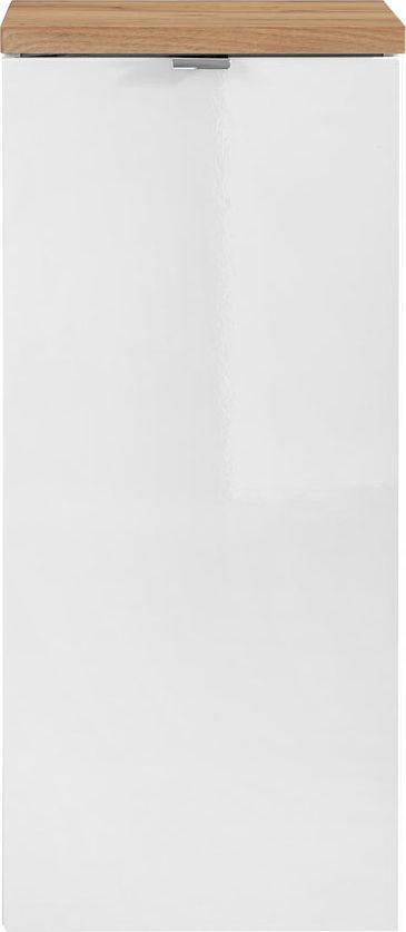 Elior Półsłupek łazienkowy z koszem na pranie - Malta 4X Biały połysk