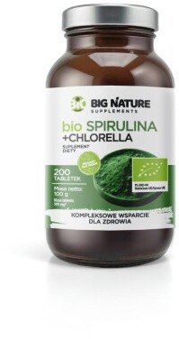 BIG NATURE_Spirulina+Chlorella suplement diety 200 tabletek
