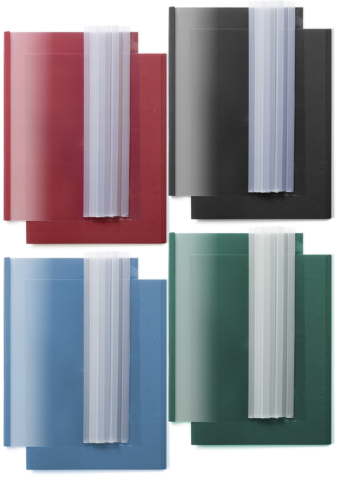 Staples Zestaw do oprawy dokumentów Dovre Express A4/4.5mm zielony (10)