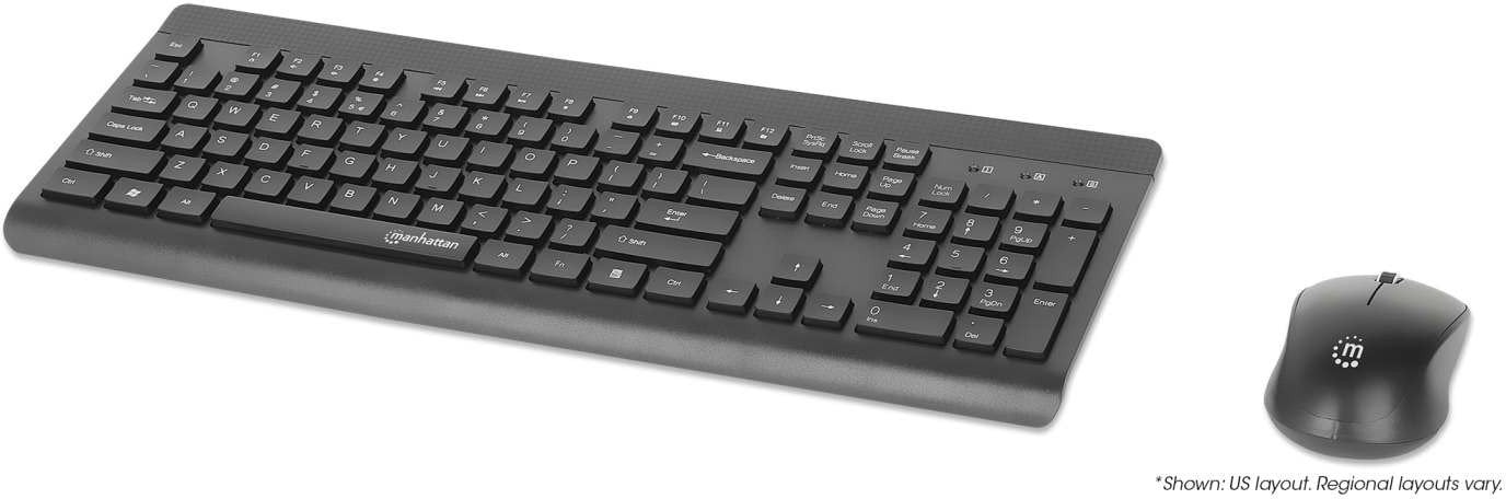MANHATTAN Funk-Tastatur-Maus-Set MWK7350 schwarz