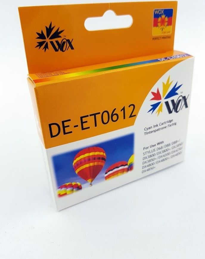 Tusz THI Zgodny Tusz Cyan do EPSON D88 DX3800 DX3850 DX4200 DX4250 DX4800 DX4850 / T0612 C13T06124010 / Niebieski / 12ml / zamiennik uniwersalny