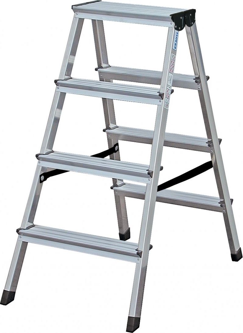 Krause Dopplo Drabina wolnostojąca dwustronna aluminiowa 5 stopniowa (120403)