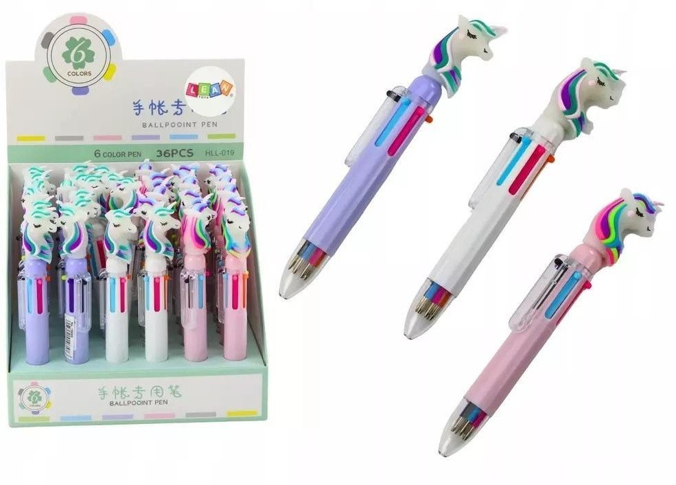 Długopis wielokolorowy 6 kolorów (36szt)