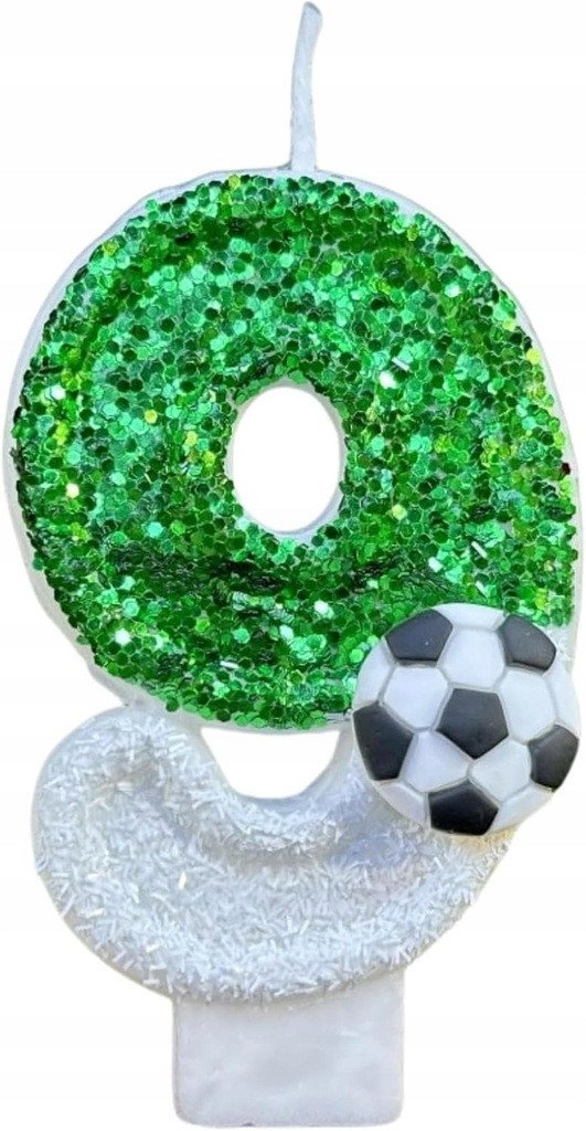 Świeczka Na Tort Piłka Nożna Urodzinowa Świeczki na Urodziny CYFRA 9