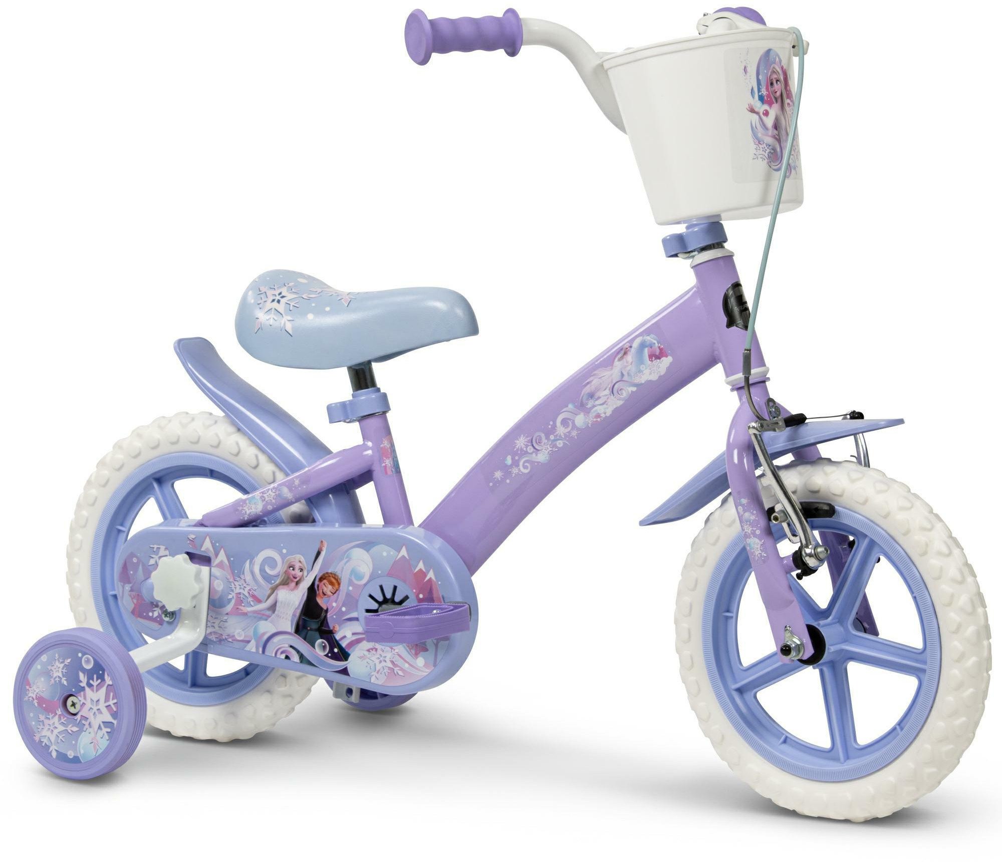 Rower dziecięcy Kraina Lodu 12 cali dla dziewczynki 3-5 lat Fioletowy