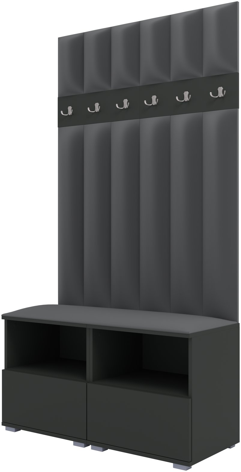 Tapicerowana garderoba Nela III LUX - kolor grafit + tkanina Trinity 15