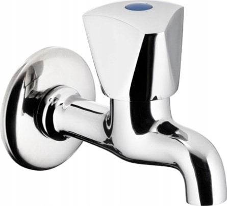 Bateria umywalkowa KFA 200-020-00 ZAWÓR WYPŁYWOWY ŚCIENNY Z ROZETĄ 1/2 CHROM POKRĘTŁO // ZM-200-020-00