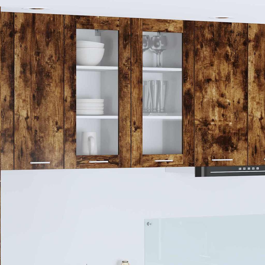 vidaXL Szafka wisząca z półką Riga Dąb wędzony 40 x 31 x 80 cm