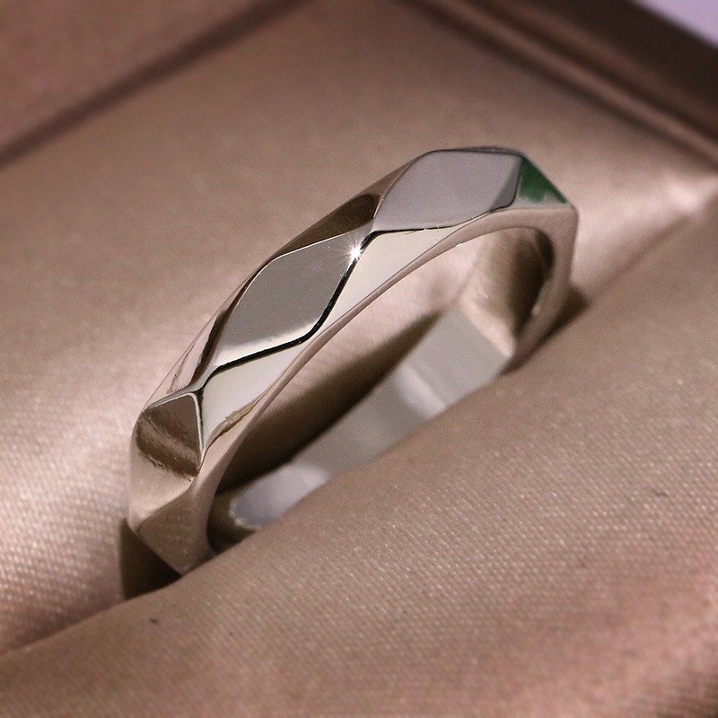 SREBRNA OBRĄCZKA PIERŚCIONEK ŚLUBNE STAL 316L r.22