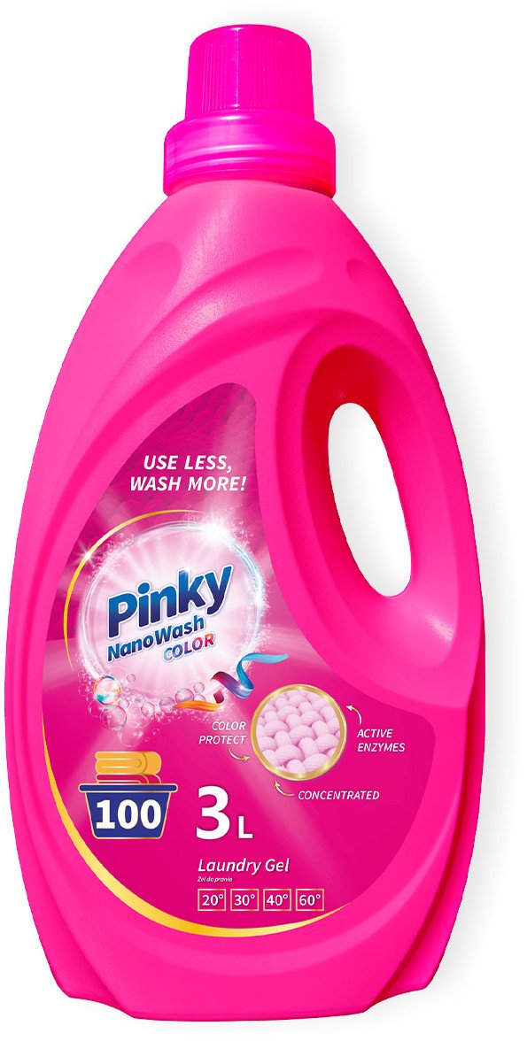 Żel do prania tkanin kolorowych 3L 100 prań NanoWash Color PINKY