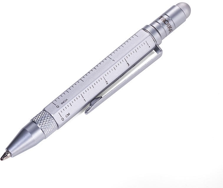 TROIKA Multitasking-Kugelschreiber LILIPUT TOOL PEN silber