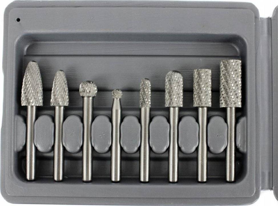 Silver FREZY TRZPIENIOWE DO METALU 8szt. /SILVER