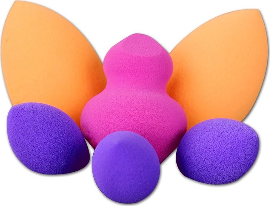 Real Techniques Miracle Sponges 3 Steps gąbka do aplikacji podkładu x2 + mini gąbeczka do rozcierania x3 + gąbeczka do konturowania