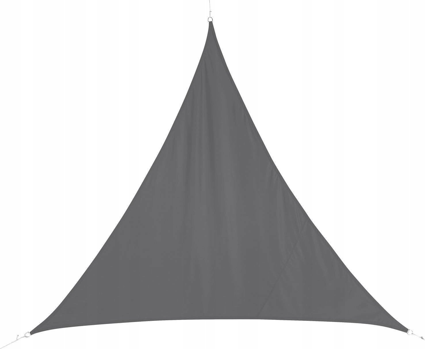 DLGTP Żagiel przeciwsłoneczny trójkątny CURACAO, 3 x 3 x 3 m, poliester, szary