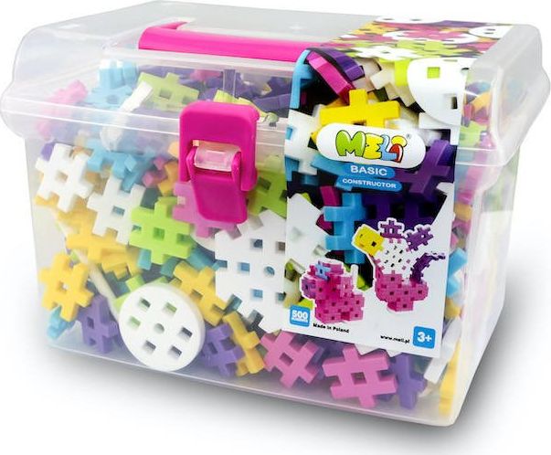 Meli Klocki Meli Constructor Pink Travel Box 500 el.
