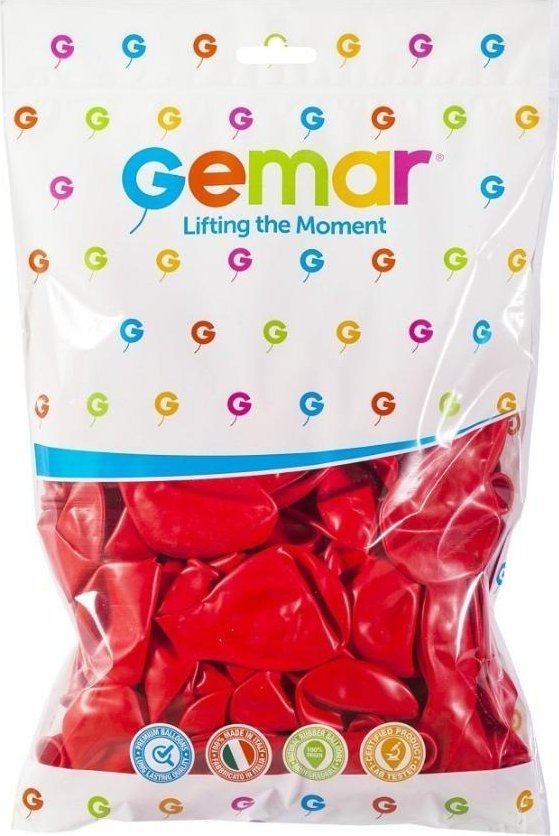 Balony pastelowe czerwone 21cm 100szt