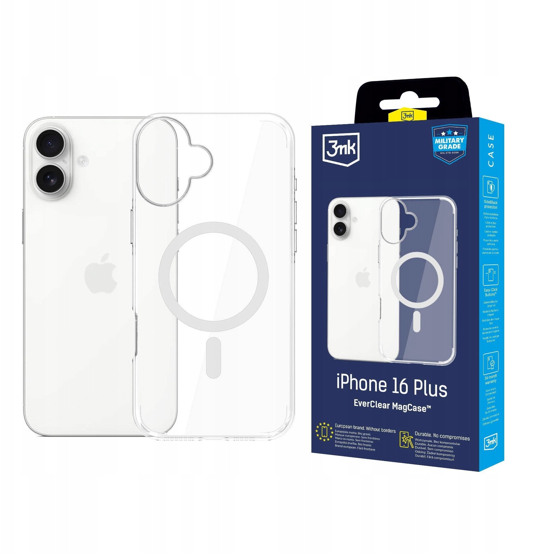 Etui 3MK EverClear MagCase do Apple iPhone 16 Plus