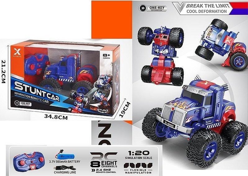 Auto R/C transformujące 1:20 z ładowarką