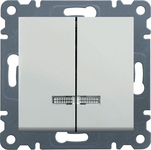 Hager Łącznik świecznikowy Lumina 2 podświetlany biały (WL0240)