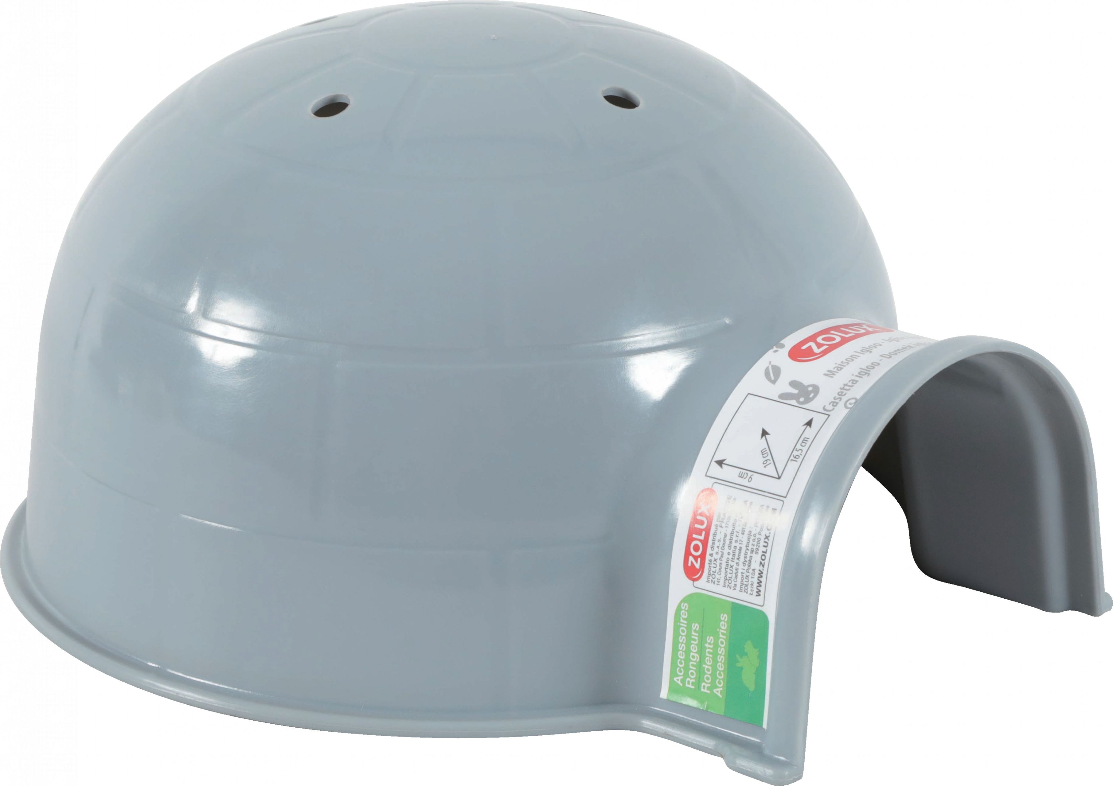 Zolux Igloo dla gryzonia plastikowe małe kol. szary