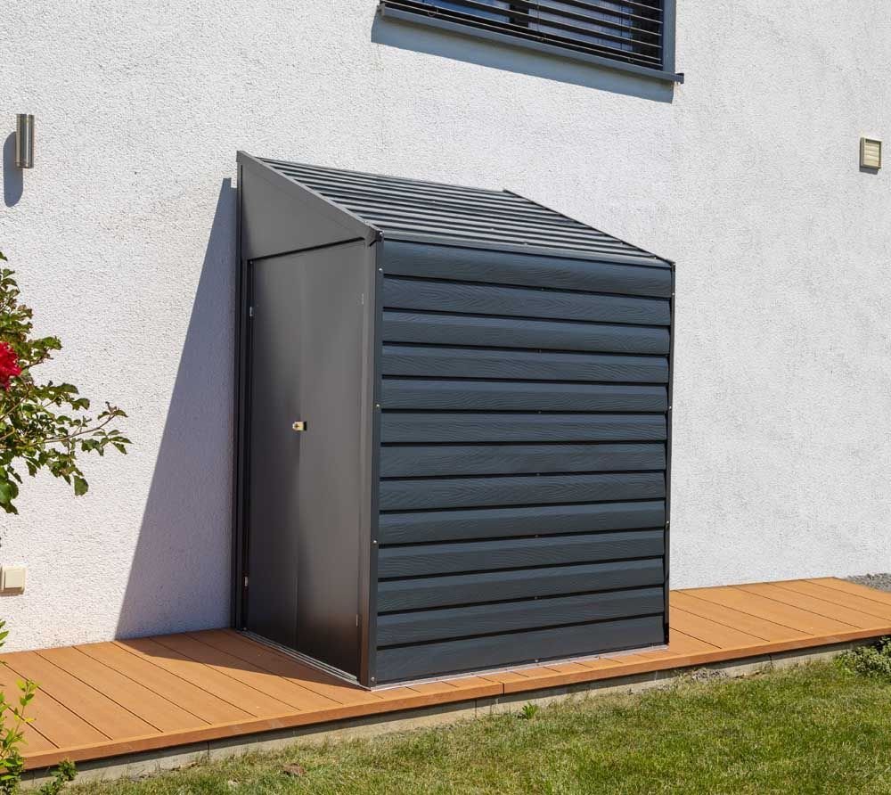 vidaXL Spacemaker Metalowa szopa na narzędzia przydomowa 47 Szary 124x203x208cm