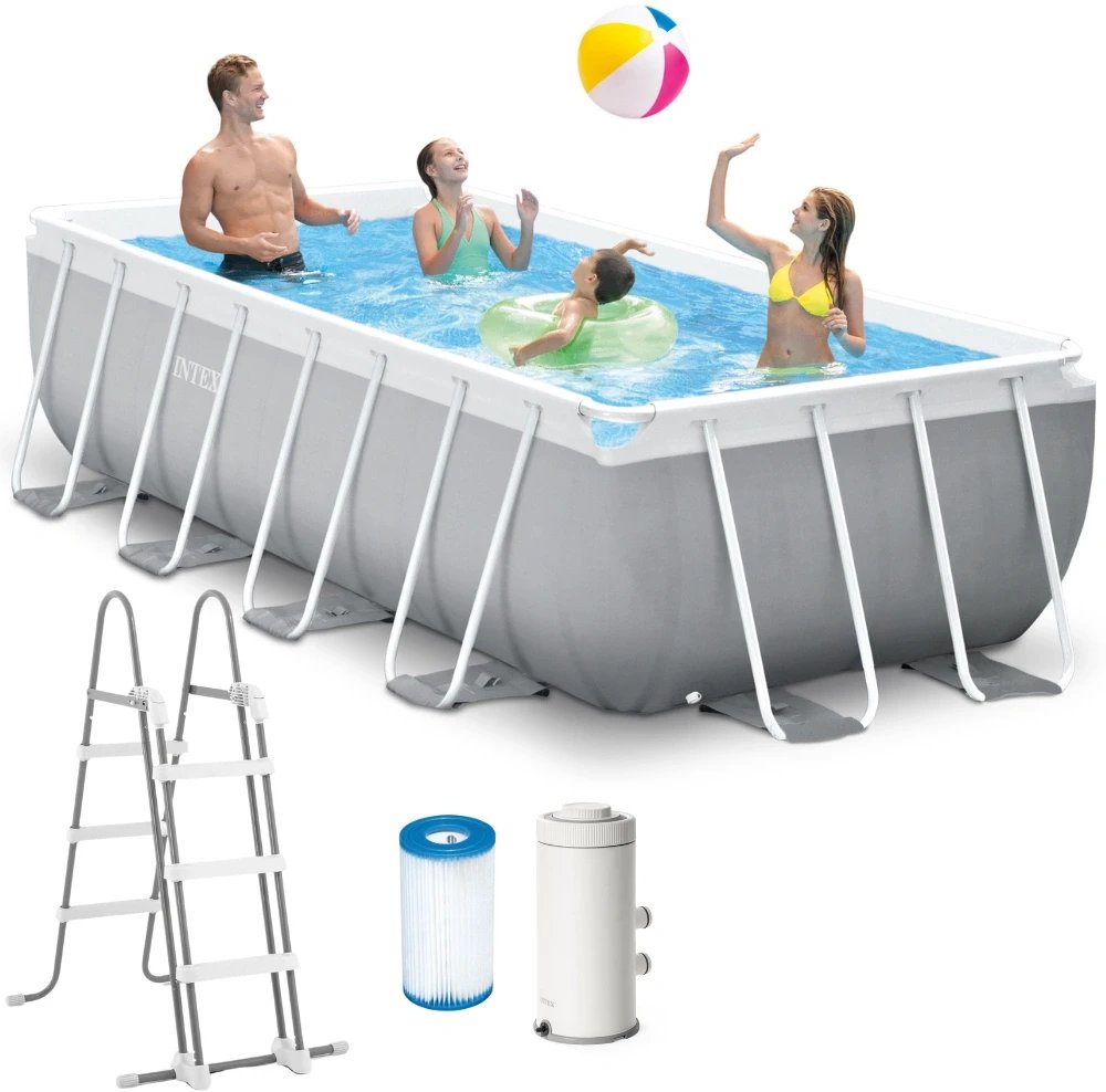 Basen ogrodowy stelażowy Prism Frame Rectangular 400x200x100 cm INTEX 26788 NP