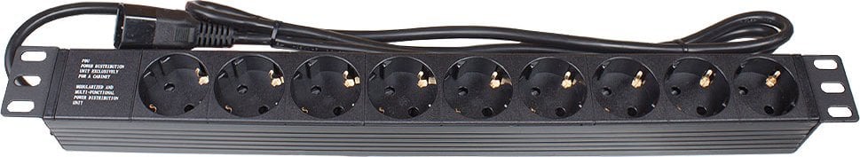 Alcasa Alcasa GC-N0107 rozgałęziacz 1,8 m 9 x gniazdo sieciowe Wewnętrzna Czarny