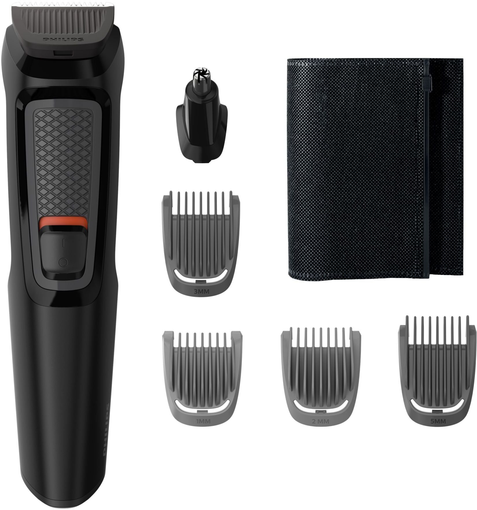 Philips MULTIGROOM Series 3000 Trymer do twarzy 6 w 1 z samoostrzącymi się ostrzami ze stali