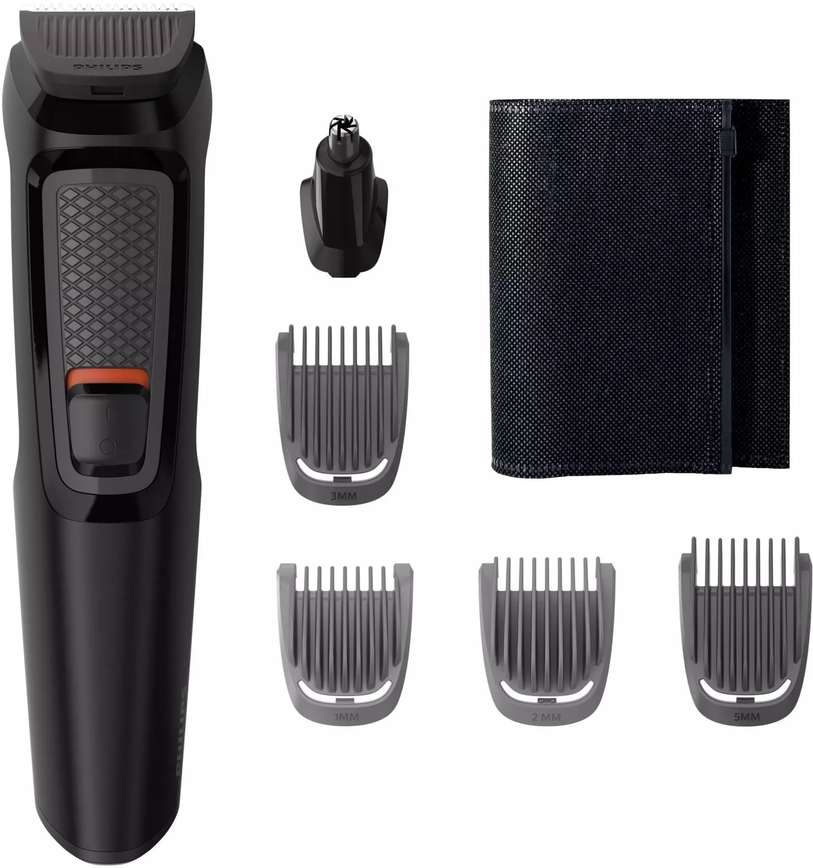 Philips MULTIGROOM Series 3000 Trymer do twarzy 6 w 1 z samoostrzącymi się ostrzami ze stali