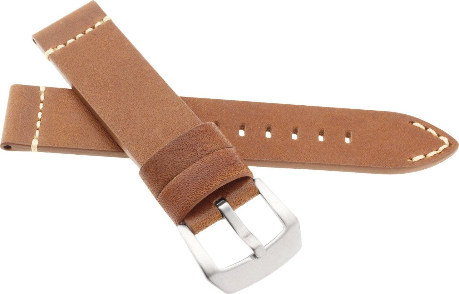 JVD Skórzany pasek do zegarka 20 mm JVD R42317-20 jasnobrązowy