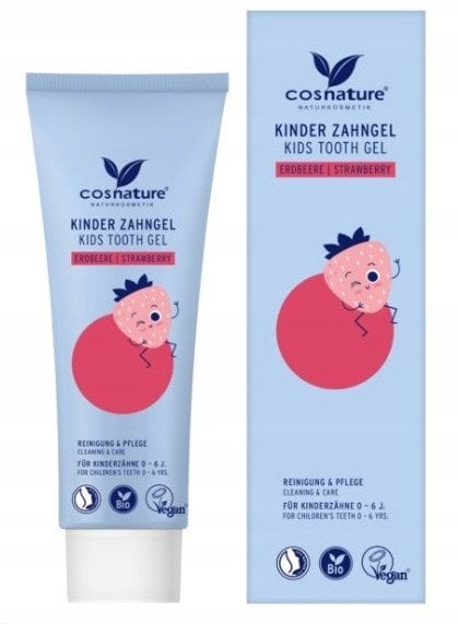 COSNATURE_Kids Tooth Gel żel do zębów bez fluoru dla dzieci 0-6 lat Truskawkowy 75ml
