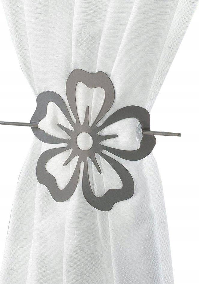 Douceur d`Interieur Spinka do zasłony szara KWIAT, 1 sztuka