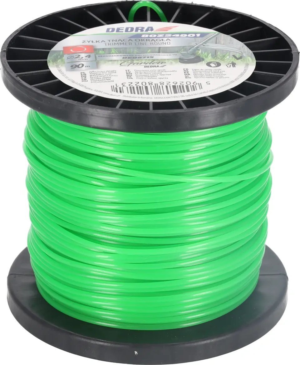 Dedra Żyłka tnąca okrągła 2,4mmx90m, szpula