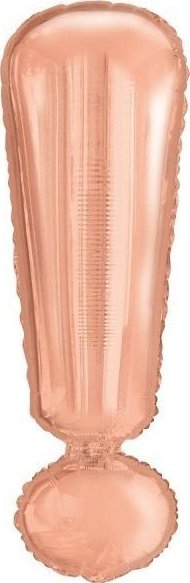 Balon foliowy znak ! różowe złoto 28x86cm