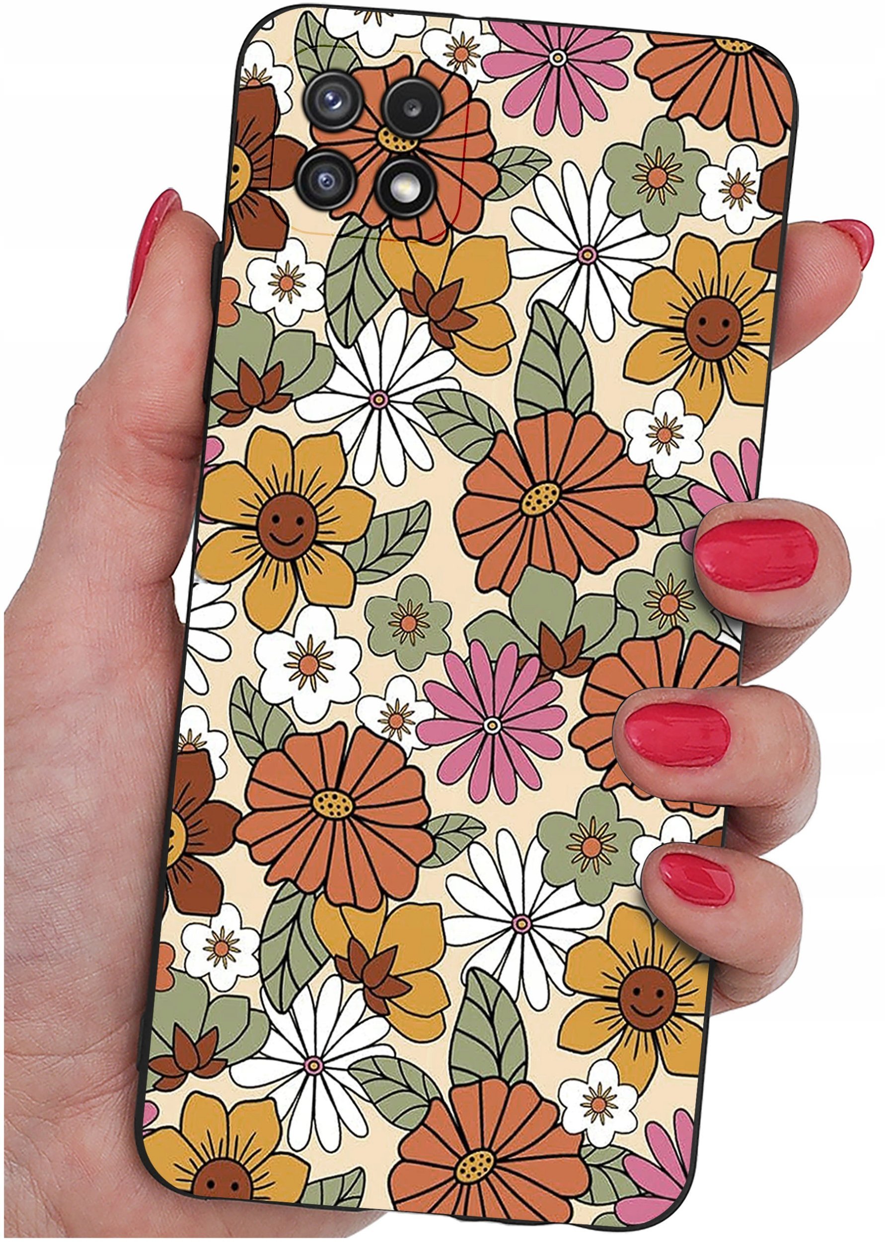 Etui do Samsung A22 5G WZORY |SILIKONOWE MATT CASE + SZKŁO 9H