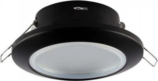 V-TAC Oczko V-TAC GU10 Wpuszczane Okrągłe Szczelne z szybą IP44 Czarny VT-981 3 Lata Gwarancji