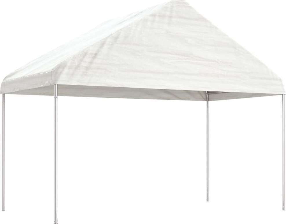 vidaXL vidaXL Namiot ogrodowy z dachem, biały, 4,08x2,23x3,22 m, polietylen