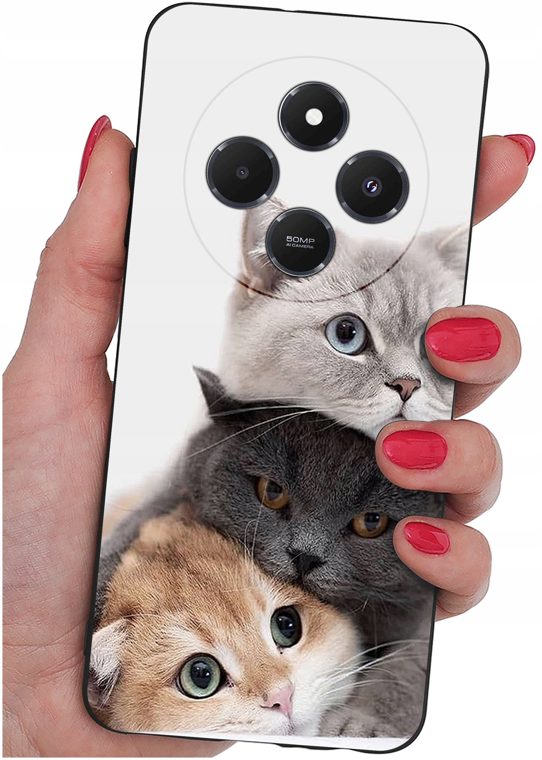 Etui do Xiaomi Redmi 14C WZORY |SILIKONOWE MATT CASE + SZKŁO 9H