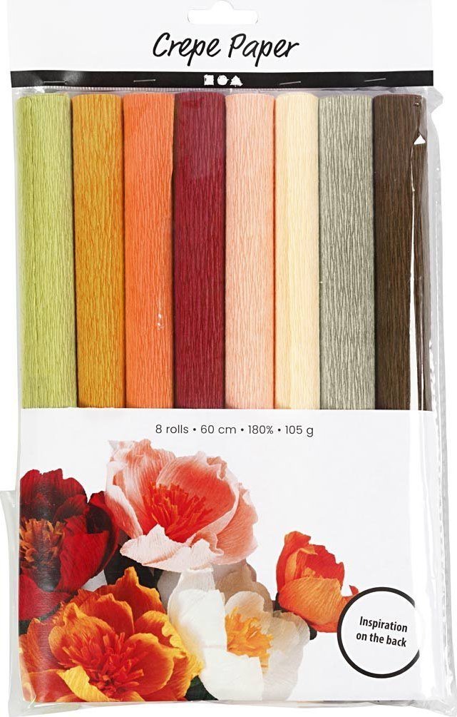 Krepina 25x60 cm 8 ark. kol. przygaszone