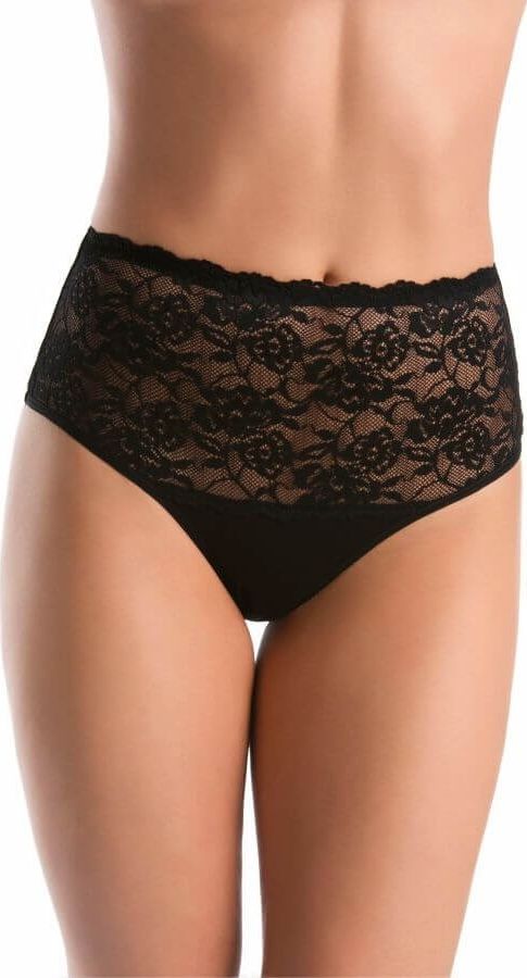 Teyli Majtki bawełniane wysokie Violetta czarne Czarny 2XL