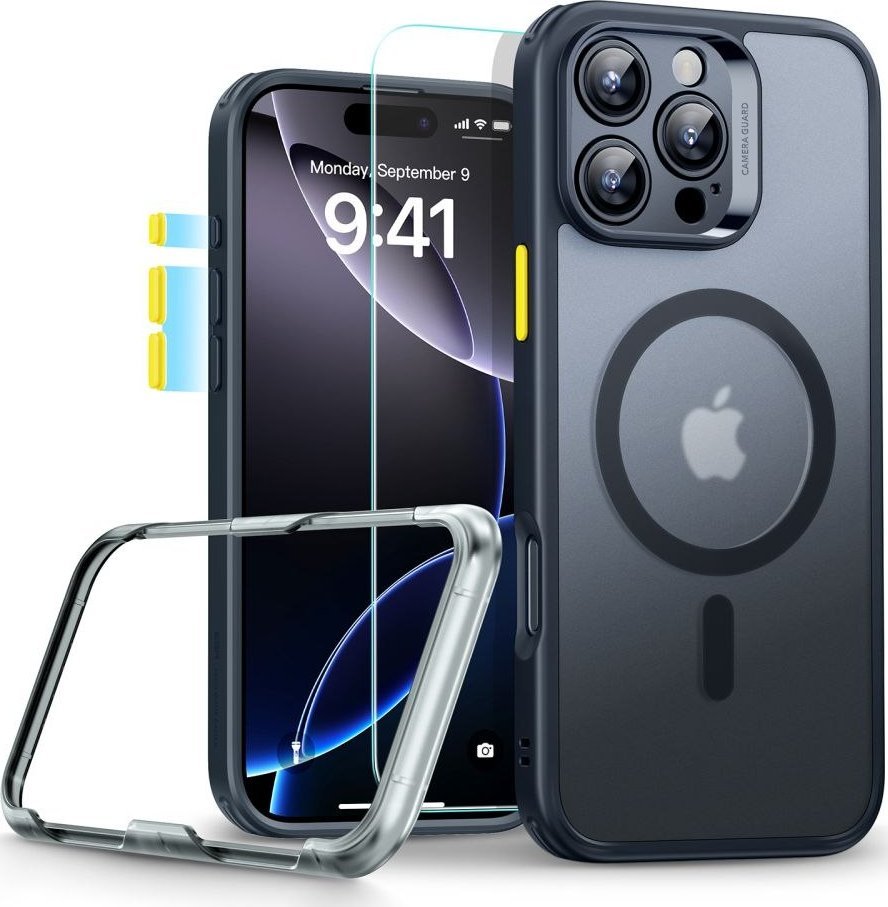 ESR CLASSIC PRO SET HALOLOCK MAGSAFE IPHONE 16 PRO MAX FROSTED BLACK
