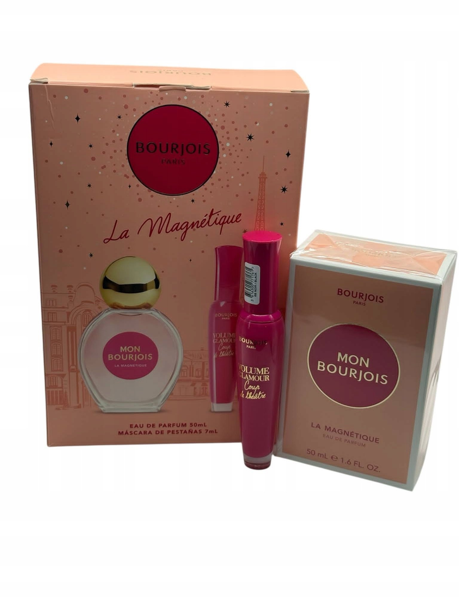 Set Bourjois: La Magnétique, Eau De Parfum, For Women, 50 ml + Volume Glamour, Mascara, Black, 7 ml For Women