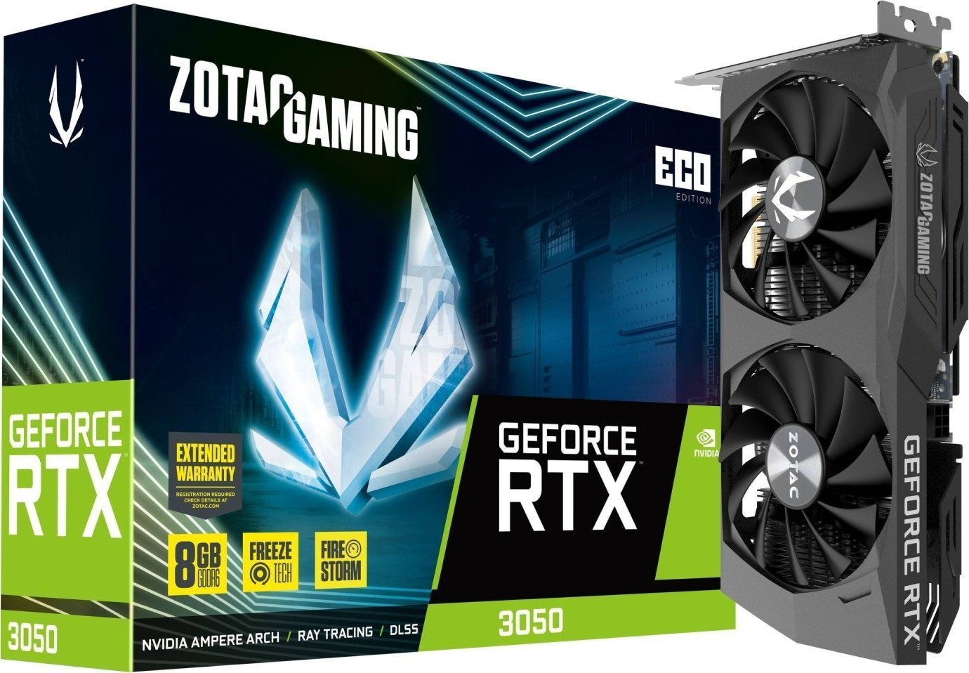 Karta graficzna Zotac Gaming GeForce RTX 3050 Eco 8GB GDDR6 (ZT-A30500K-10M)